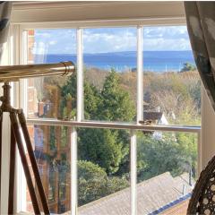 Leeward House -Stunning Sea Views across the Solent, Parking, Luxury, High Street Location