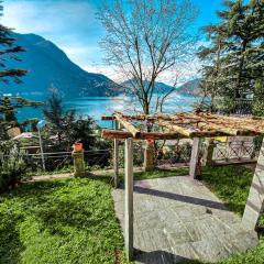 La Castignola con vista lago di Lugano e giardino condiviso