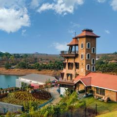 StayVista's Cerenity Castle - Lakeside Haven with Hill-View, Terrace & Indoor Entertainment