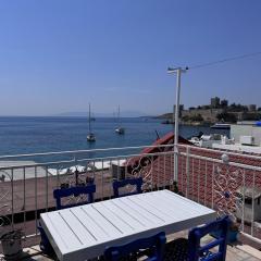 White and Blue Bodrum