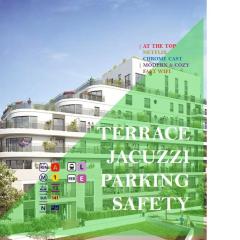 Residence Abraham 2 - Bed and Breakfast LaDéfense U-Arena #Parking #Terasse #Fibre #Netflix