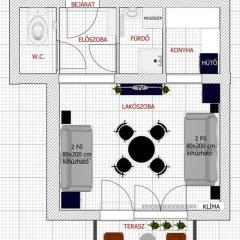 IV - JEVA Stúdió Apartman Hajdúszoboszló - CSALÁDI EGYSZOBÁS - 4 ágy 1 babaágy