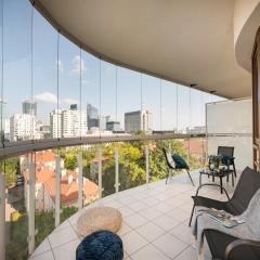 Luxury 2-bedroom Apartament Warsaw Skyline 15m terrace, garage, gym & only 500 m to METRO