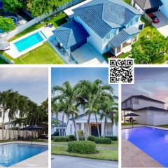 Miami Luxury Villa Heated Pool & Pool Table BBQ