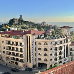 Hotel PANORAMA Kruje view on the castle and the old town