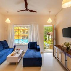 2 BHK Pool Front Apartment - 5 mins to Anjuna Beach