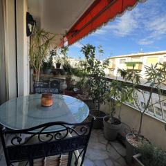 Bright 31m2 flowered terrace near Croisette