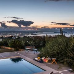 Villa Mariposa - panoramic sea view - near Chania city