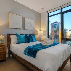 NEW! 22FL Downtown w Tower View & Pool, Free Banff Pass, Parking, Gym, Wine & More!