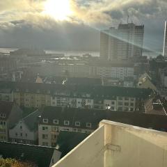 Penthouse Atmosphäre mit Meerblick FeWo am Deich 11