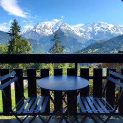 Appartement Saint Gervais les Bains vue imprenable Mont Blanc