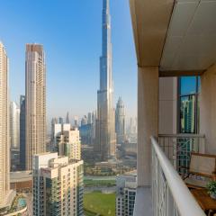 Luxury High Floor 1BR with Full Burj Khalifa View by Auberge