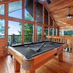 Stunning Views! Cozy Log Cabin Near Dollywood & the National Park - 2 King Beds, Hot Tub, Pool Table, Fireplace & Grill