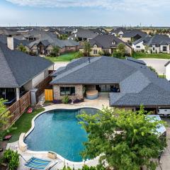 Modern Pool Home with a Hot Tub and Firepot