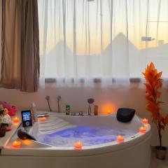 Luxury jacuzzi & pyramids view