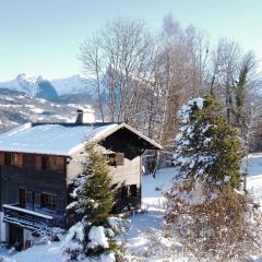 Chalet, vue sur la vallée, Domaine skiable Grand Massif