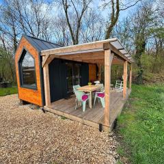 Tiny house on the edge of the woods