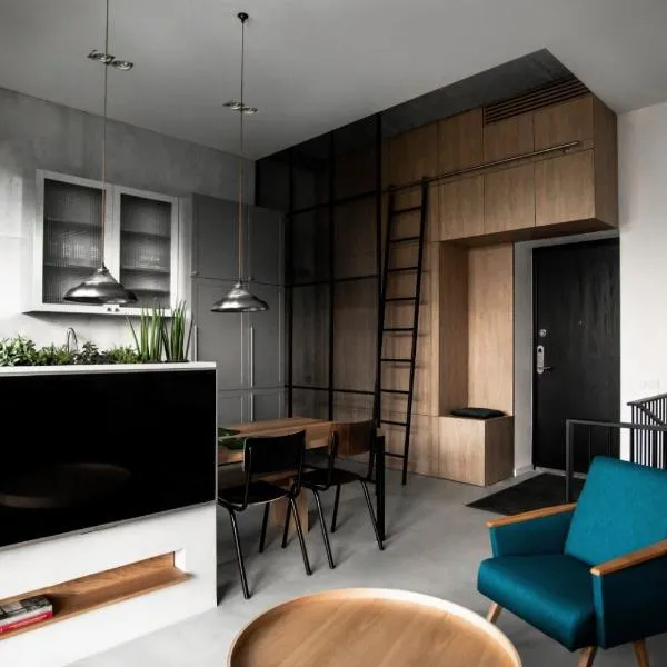 Modern and spacious loft type apartment 8 with free private parking by "Owl Jazz Apartments", hotel Kaunasban