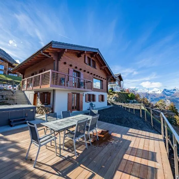 Chalet Riquet - Ski/in-out - Jacuzzi โรงแรมในNendaz