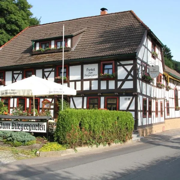 Hotel Zum Bürgergarten, hotell i Stolberg i Harz