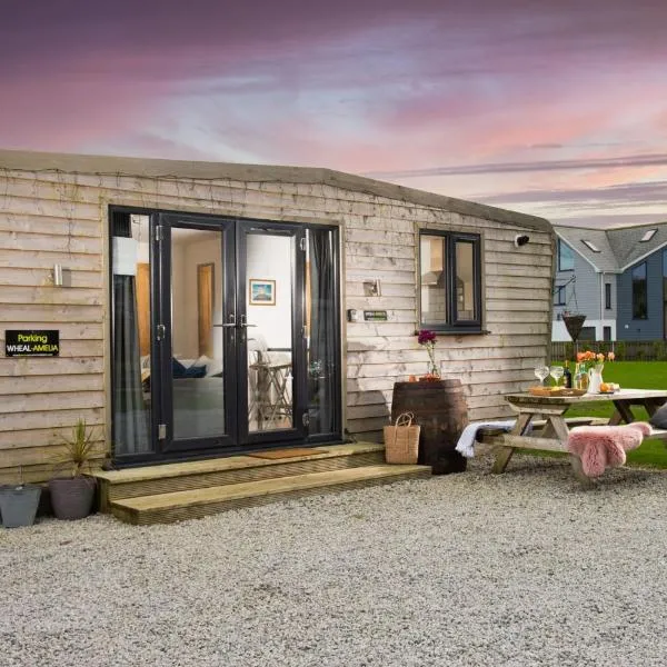 Wheal Amelia- Beautifully Fitted Wooden Lodge Helston Cornwall，位于雷德鲁斯的酒店