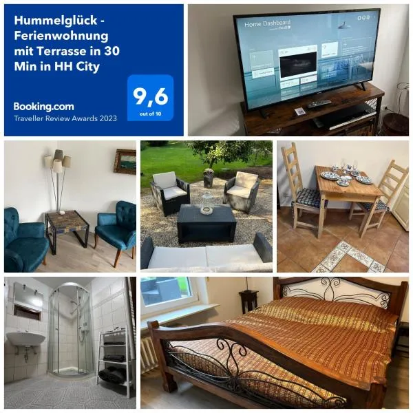 Hummelglück - Ferienwohnung mit Terrasse in 30 Min in HH City, hotell i Buchholz in der Nordheide