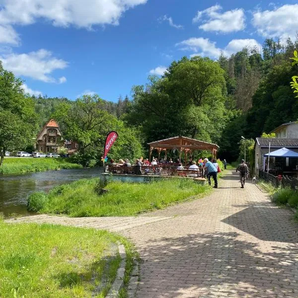 Pension Sternschnuppe, Treseburg Harz, unmittelbar am Wasser, hotel Thale