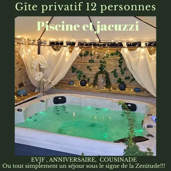 Maizières-la-Grande-Paroisse में, होटल Gîte au cœur des vignes avec piscine et spa