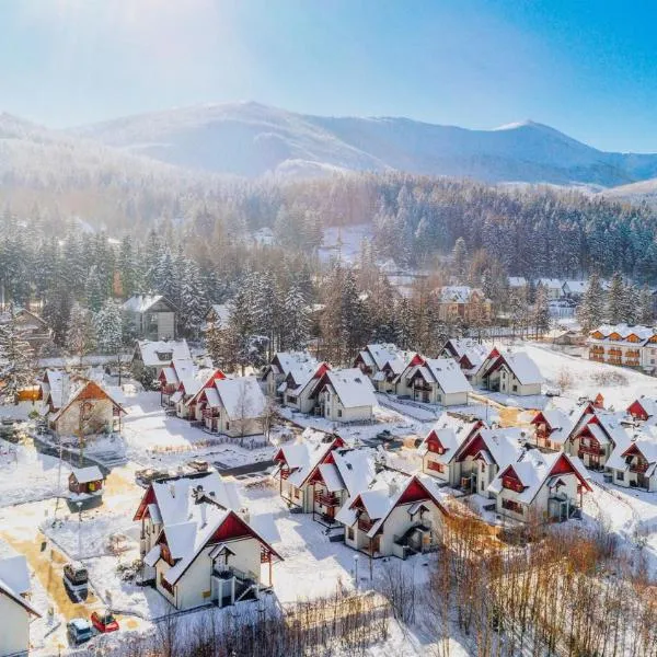 Wonder Home - Domki górskie z kominkami na kameralnym osiedlu - plac zabaw na terenie kompleksu, hotel Karpaczban