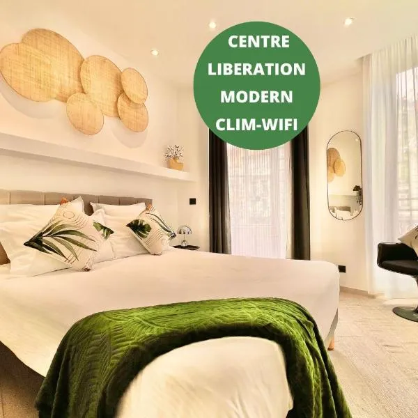 LIBERATION CENTER - PRIVATE Balcony - 24&7 RECEPTION - LUGGAGE STORAGE, hotell Nice