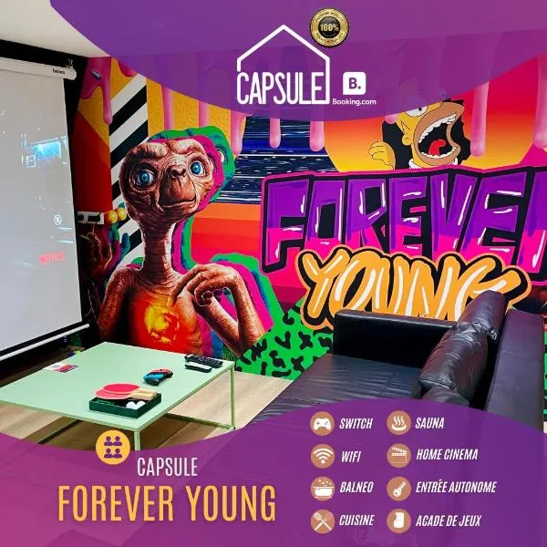 Capsule Forever Young - Jacuzzi - Sauna - Billard - arcade de jeux - Netflix & home cinéma - Ping Pong โรงแรมในPont-a-lesse