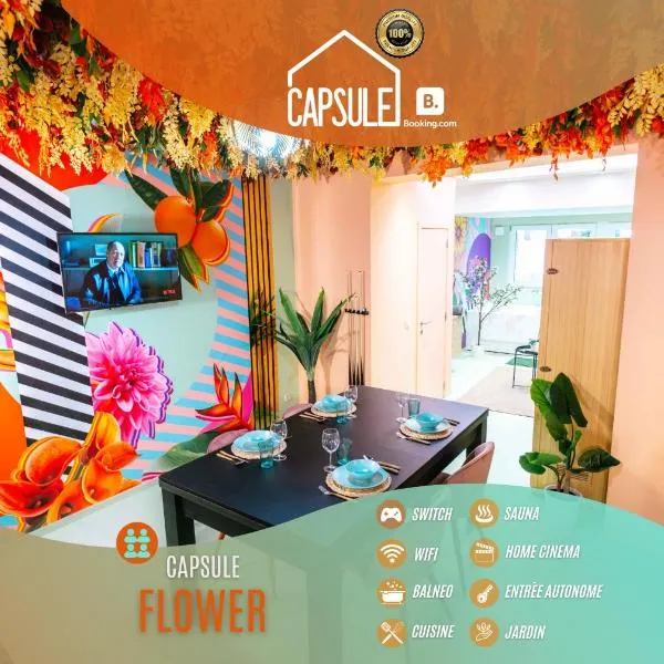 Capsule Flower - Balneo - Cinema - Billard - Nintendo Switch - Mons Centre، فندق في مون