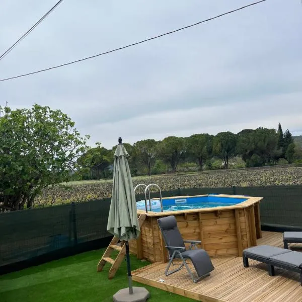 Appartement avec piscine au milieu des vignes, hotel en Les Arcs sur Argens