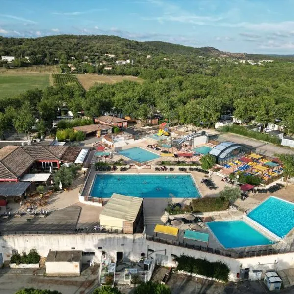 Mobil home climatisé 6pers. 3CH camping domaine de chaussy 5* Ardèche, hotel Lagorce-ban