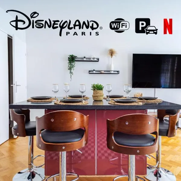 Le sublime Disneyland Paris Val d'Europe Parking gratuit Wifi 5min، فندق في سيريس