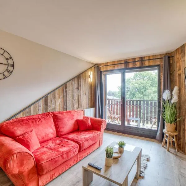 Charmant appartement avec balcon et commodités modernes, hótel í Les Gets