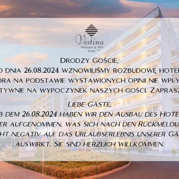 Vestina Wellness & SPA Hotel, hotel en Międzyzdroje