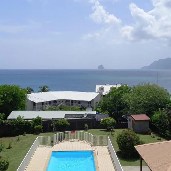 Viesnīca Appartement à Anse Mabouya en rez de jardin avec piscine à proximité des plages Sainte-Luce