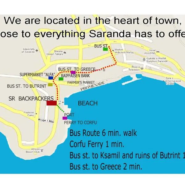 Saranda Backpackers, מלון בסרנדה