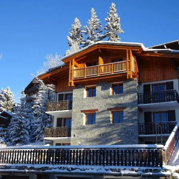 Appartement dans un chalet typique de montagne à La Rosière, khách sạn ở Arc 2000