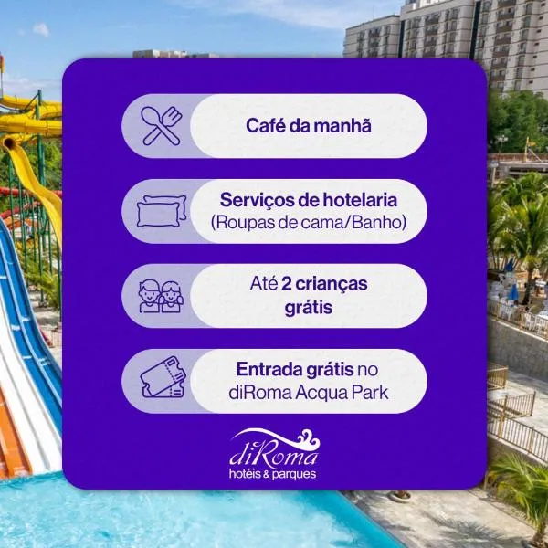 Villas diRoma Incluso o acesso ao Acqua park todos os dias, exceto no dia do check-out، فندق في Caldas Novas