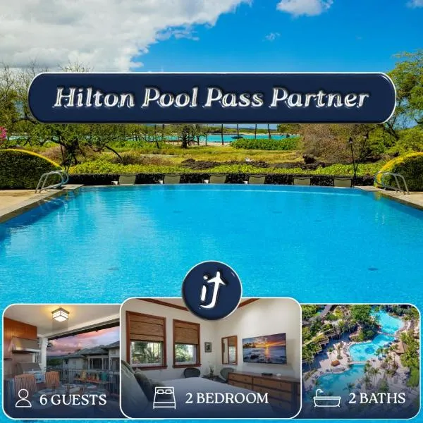 Hilton Pool Pass Included, Kolea - Luxe Penthouse, Walk to Beach, hotel di Waikoloa