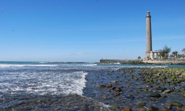 Hotelek a Maspalomas világítótornya közelében