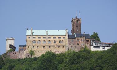 Hrad Wartburg – hotely v okolí