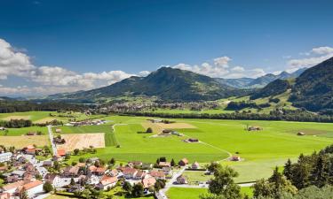 Hütten in der Region Greyerz