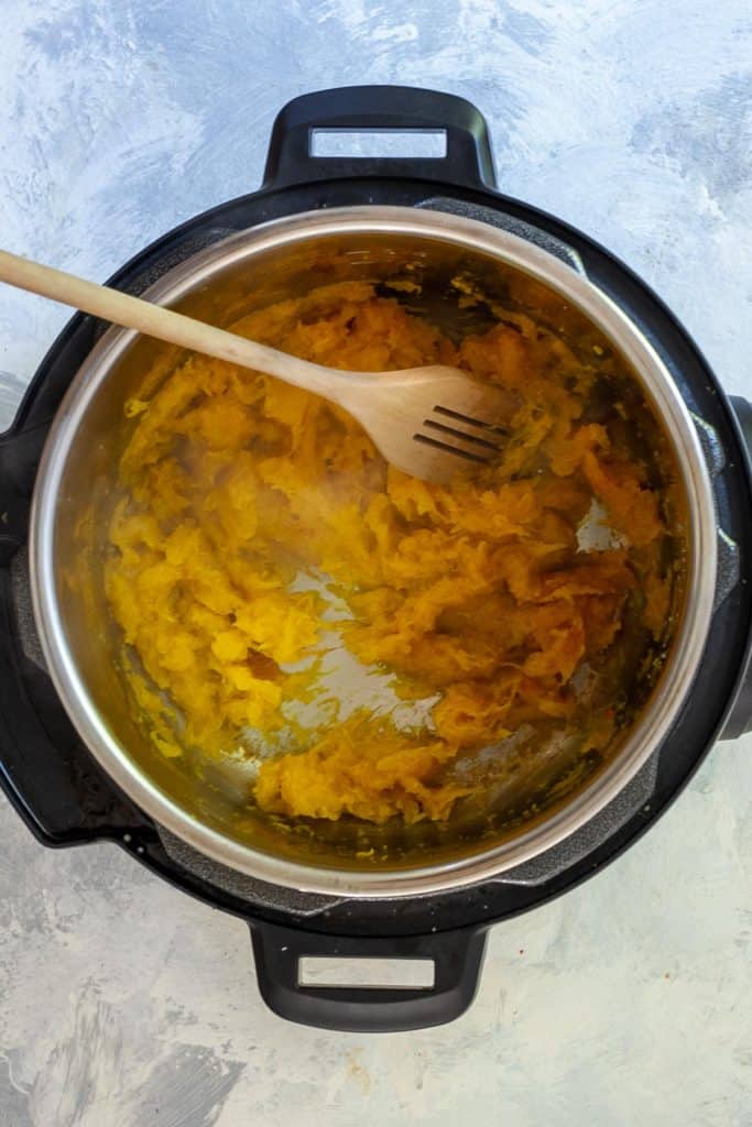 Heat the Pumpkin Purée in the Instant Pot