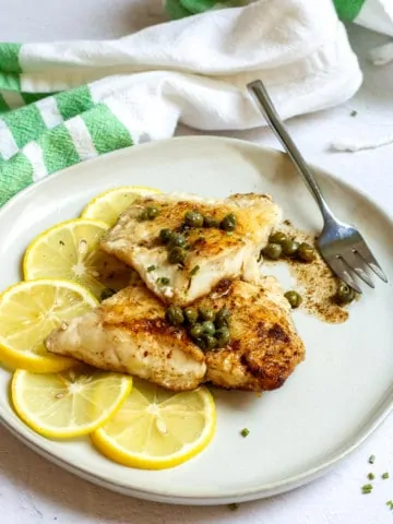 pan-seared rockfish on a plate