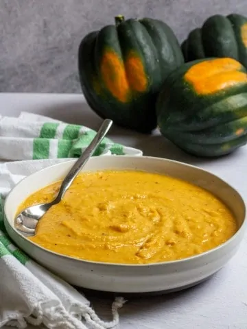 acorn squash pasta sauce in a bowl