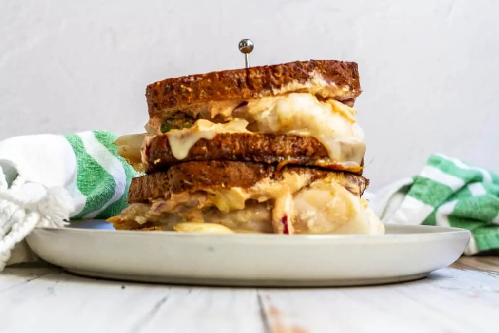 Grouper Reuben on a Plate