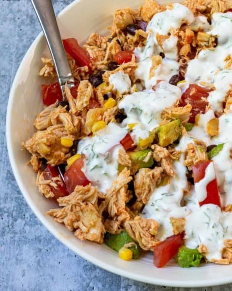 Bowl of Buffalo Chicken Salad